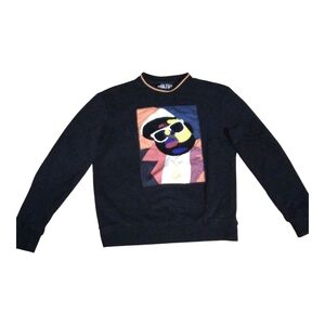 BKYS Biggie Smalls Picasso Style Adult Textured Patchwork Crew Sweater